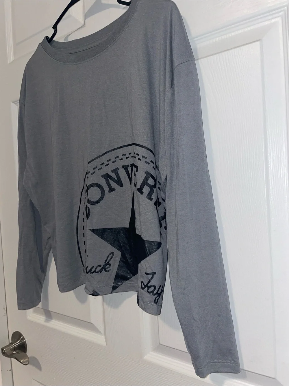 Converse Gray Long-Sleeve Logo Tee